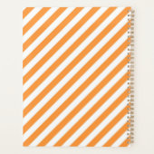 Diagonal orange and white stripes pattern planner (Achterkant)