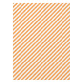 Diagonal orange and white stripes pattern tafelkleed (Voorkant)