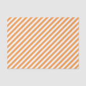 Diagonal orange and white stripes pattern tissuepapier (Voorkant)