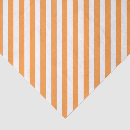 Diagonal orange and white stripes pattern tissuepapier (Detail)