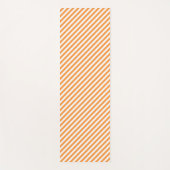 Diagonal orange and white stripes pattern yogamat (Voorkant)