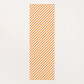 Diagonal orange and white stripes pattern yogamat (Achterkant)