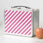 Diagonal pink and white stripes pattern (In situ)