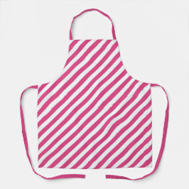 Diagonal pink and white stripes pattern schort