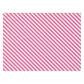 Diagonal pink and white stripes pattern tafelkleed (Voorkant (Horizontaal))
