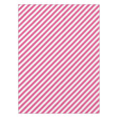 Diagonal pink and white stripes pattern tafelkleed (Voorkant)