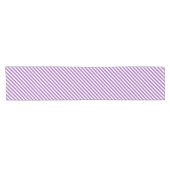 Diagonal purple and white stripes pattern korte tafelloper (Horizontaal)