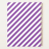 Diagonal purple and white stripes pattern planner (Achterkant)