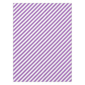 Diagonal purple and white stripes pattern tafelkleed (Voorkant)