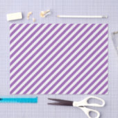 Diagonal purple and white stripes pattern tissuepapier (Craft)