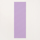 Diagonal purple and white stripes pattern yogamat (Achterkant)