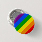 "DIAGONAL RAINBOW" 1,25 inch Ronde Button 3,2 Cm (Voorkant /achterkant)