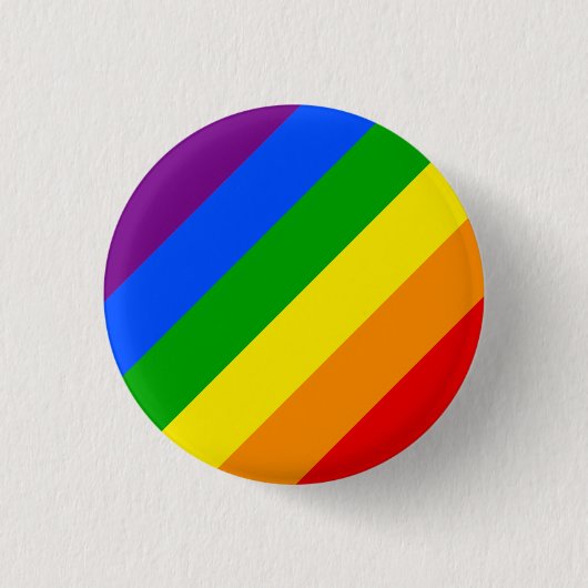 "DIAGONAL RAINBOW" 1,25 inch Ronde Button 3,2 Cm (Voorkant)