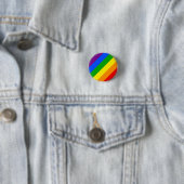 "DIAGONAL RAINBOW" 1,25 inch Ronde Button 3,2 Cm (In situ)