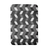 Diagonal Rectangles Black Dark Gray Badmat (Voorkant Verticaal)