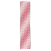 Diagonal red and white stripes pattern korte tafelloper (Voorkant)