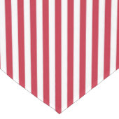 Diagonal red and white stripes pattern korte tafelloper (Hoek)