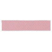 Diagonal red and white stripes pattern korte tafelloper (Horizontaal)