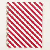 Diagonal red and white stripes pattern planner (Voorkant)