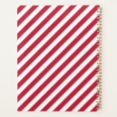 Diagonal red and white stripes pattern planner (Achterkant)