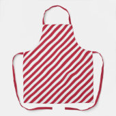 Diagonal red and white stripes pattern schort (Voorkant)