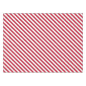 Diagonal red and white stripes pattern tafelkleed (Voorkant (Horizontaal))