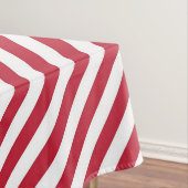 Diagonal red and white stripes pattern tafelkleed (Voorbeeld)
