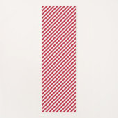 Diagonal red and white stripes pattern yogamat (Voorkant)