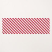 Diagonal red and white stripes pattern yogamat (Voorkant (horizontaal))