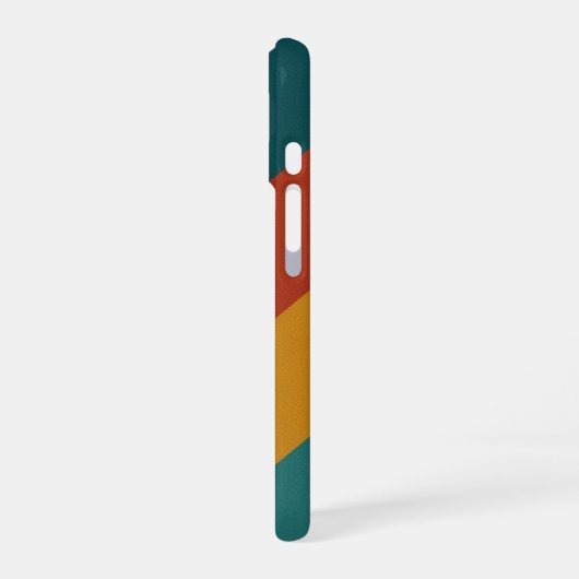 Diagonal Retro Bands iPhone 16 Hoesje (Linkerkant)