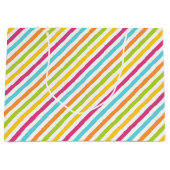 Diagonal stripes in vibrant colors groot cadeauzakje (Voorkant)