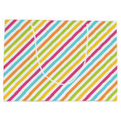 Diagonal stripes in vibrant colors groot cadeauzakje (Achterkant)