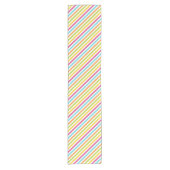 Diagonal stripes in vibrant colors korte tafelloper (Voorkant)