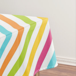 Diagonal stripes in vibrant colors tafelkleed