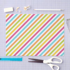 Diagonal stripes in vibrant colors tissuepapier