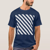 Diagonal Stripes Mono Pattern  T-shirt (Voorkant)