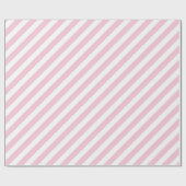 Diagonal white and pink stripes pattern cadeaupapier (Vlak)
