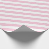 Diagonal white and pink stripes pattern cadeaupapier (Hoek)