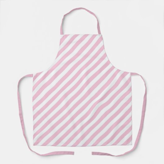 Diagonal white and pink stripes pattern schort (Voorkant)