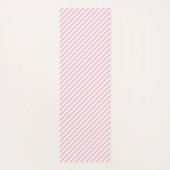 Diagonal white and pink stripes pattern yogamat (Achterkant)
