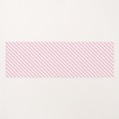 Diagonal white and pink stripes pattern yogamat (Voorkant (horizontaal))