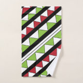 Diagonale band Geometrische driehoeken Patroon Bad Handdoek (Handdoek)