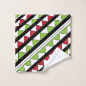 Diagonale band Geometrische driehoeken Patroon Bad Handdoek (Wasdoekje)