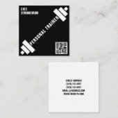 Diagonale barbel vierkante visitekaartje (Voorkant / Achterkant)