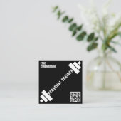 Diagonale barbel vierkante visitekaartje (Staand voorkant)