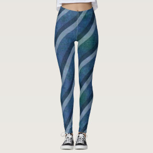 Diagonale BLAUW perfecte printyoghannen Leggings