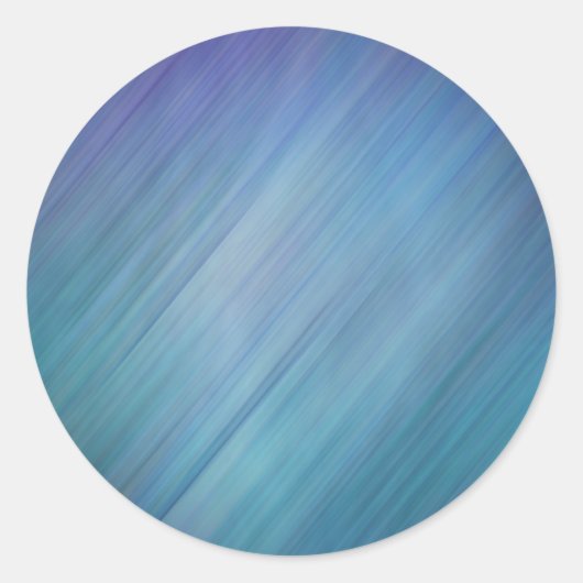 Diagonale Blauwe Regen Ronde Sticker (Voorkant)