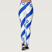 diagonale blauwe ster van de streepwitte david leggings (Achterkant)