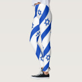 diagonale blauwe ster van de streepwitte david leggings (Links)
