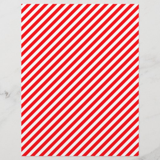 Diagonale Candy Cane Strepen-Kerstmis Rood & Wit Flyer (Voorkant)